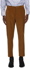 4SDESIGNS Tan Corduroy Half Sartorial Trousers - 4SDesigns Pantalon demi-Sartorial demi-Sartorial - 4SDigns Tan Corduroy Half Sartorial Trousers.