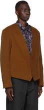 4SDESIGNS Tan Corduroy Waistcoat Blazer