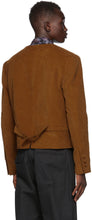 4SDESIGNS Tan Corduroy Waistcoat Blazer