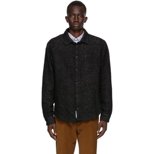 4SDESIGNS Black Metallic BD Shirt