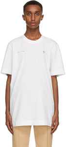 Moncler Genius 6 Moncler 1017 ALYX 9SM White Logo T-Shirt - Moncler Genius 6 Moncler 1017 T-shirt Logo blanc de 9sm Alyx 9sm - Moncler Genius 6 Moncler 1017 ALYX 9SM 화이트 로고 티셔츠