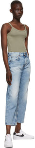 6397 Blue Washed Skater Jeans