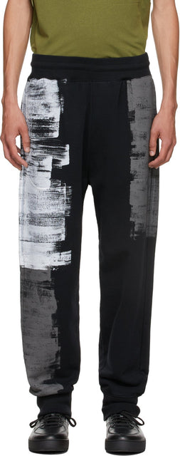 A-COLD-WALL* Black Brush Stroke Lounge Pants - Mur de froide * Pantalon de salon de brosse noire - 콜드 벽 * 블랙 브러쉬 스트로크 라운지 바지