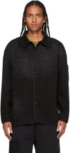 A-COLD-WALL* Black Denim Spray Shirt - T-shirt de pulvérisation en denim noir * - 콜드 벽 * 블랙 데님 스프레이 셔츠