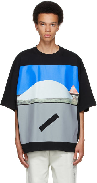 A-COLD-WALL* Black Hemisphere Print T-Shirt - T-shirt imprimé à l'hémisphère noire * - 콜드 벽 * 검은 반구 프린트 티셔츠