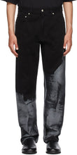 A-COLD-WALL* Black Pigment Trucker Jeans - Black-Wall * Black Pigment Trucker Jeans - 콜드 벽 * 검은 색 안료 트럭 운전사 청바지