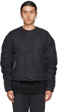 A-COLD-WALL* Black Ruche Bomber Jacket - Mur de froide * Veste noire de bombardier Ruche - 콜드 벽 * 블랙 루치 폭격기 자켓