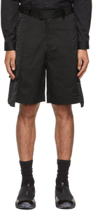 A-COLD-WALL* Black Strata Cargo Shorts - Mur de froide * Short de cargaison de Strata noir - 콜드 벽 * 블랙 스트라타화물 반바지