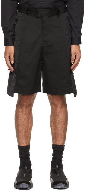 A-COLD-WALL* Black Strata Cargo Shorts - Mur de froide * Short de cargaison de Strata noir - 콜드 벽 * 블랙 스트라타화물 반바지