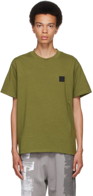 A-COLD-WALL* Green Jersey Logo T-Shirt - T-shirt de logo en jersey vert au mur * - 콜드 벽 * 그린 유니폼 로고 티셔츠