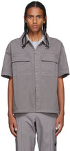 A-COLD-WALL* Grey Short Sleeve Over Shirt - Mur de froide * Housse courte grise sur chemise - 콜드 벽 * 회색 반팔 셔츠 오버