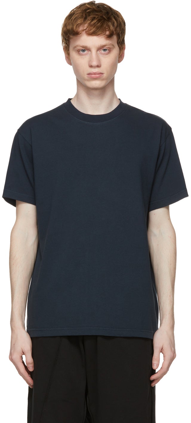 A-COLD-WALL* Navy Signature Graphic T-Shirt - Mur de froide * T-shirt graphique Signature Navy Signature - 콜드 벽 * 네이비 시그니처 그래픽 티셔츠