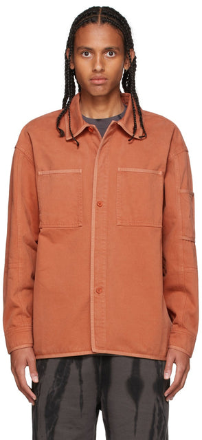 A-COLD-WALL* Orange Denim Spray Shirt - Chemise de pulvérisation en denim orange * - 콜드 벽 * 오렌지 데님 스프레이 셔츠