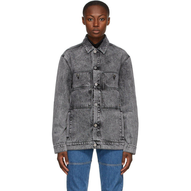Ã‰tudes Black Guest Acid Wash Jacket