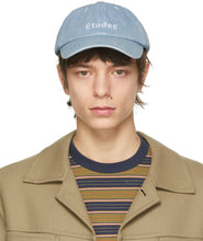 Ã‰tudes Blue Denim Booster Logo Cap - Casquette de logo Booster Blue Denim Booster - Ã ‰ 튜브 블루 데님 부스터 로고 캡