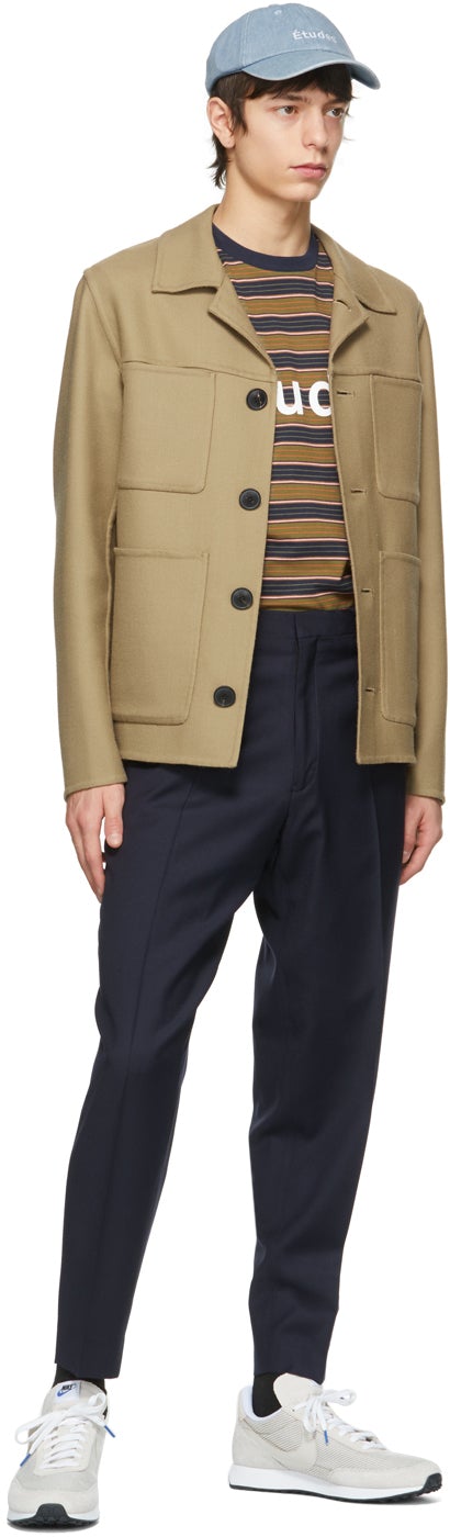 Ã‰tudes Navy Wool Revolte Trousers