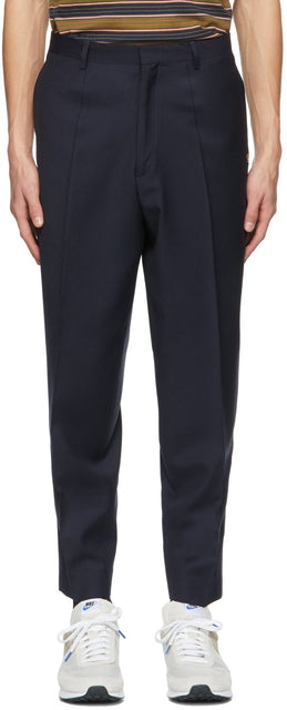 Ã‰tudes Navy Wool Revolte Trousers - Pantalon de révolte de laine bleu marine - 해군 양모 반란 바지