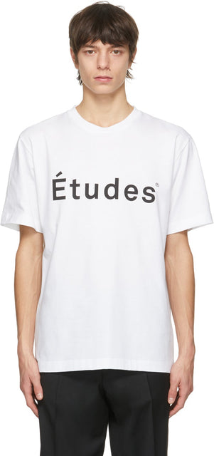 Ã‰tudes White Wonder 'Ã‰tudes' T-Shirt - T-shirt Ã ‰ Tudes White Wonder 'Ã ‰ Tudes' - Ã ‰ ‰ 님은 흰색 궁금한 '~ 티셔츠'티셔츠 '