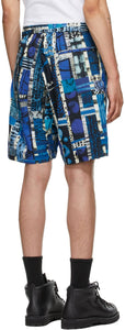 AÃ¯E Blue Stripe Motif EZ Shorts