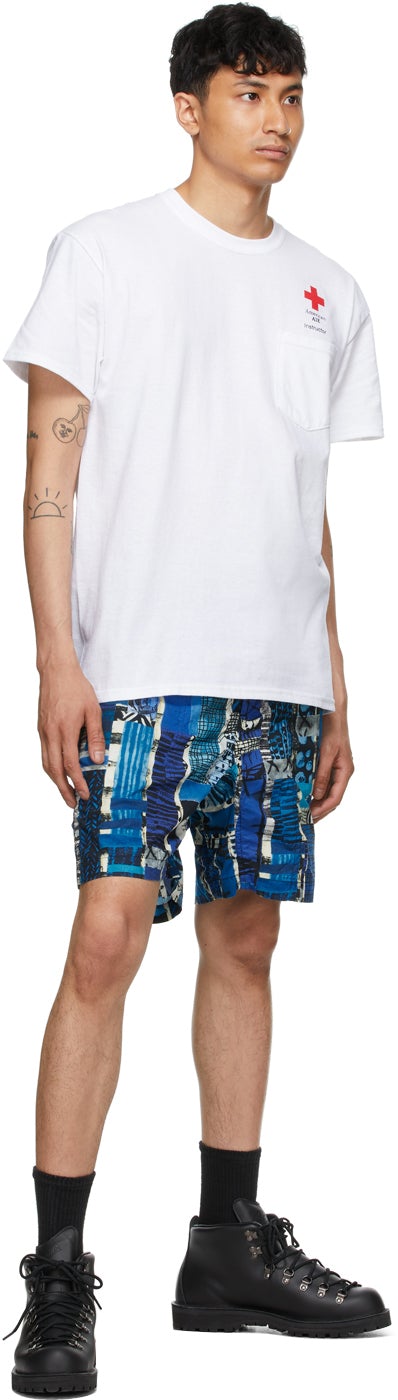 AÃ¯E Blue Stripe Motif EZ Shorts