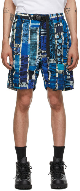 AÃ¯E Blue Stripe Motif EZ Shorts - Short de motif à rayures bleu rayons - 푸른 스트라이프 모티브 EZ 반바지