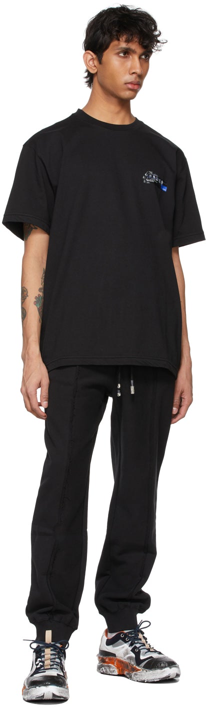 ADER error Black Duct Tape Lounge Pants