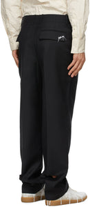 ADER error Black Wool Cut-Out Trousers