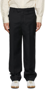 ADER error Black Wool Cut-Out Trousers - ADER Erreur Pantalon de découpage en laine noire - Ader 오류 검은 양모 컷 아웃 바지