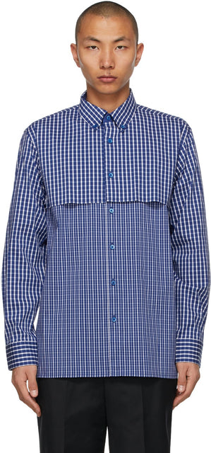 ADER error Blue Check Shirt - ADER Erreur Bleue Chemise Chemise - Ader 오류 블루 체크 셔츠