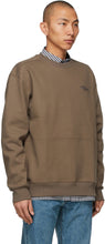 ADER error Brown Oversized Kangaroo Pocket Sweatshirt