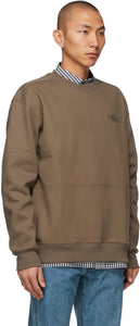 ADER error Brown Oversized Kangaroo Pocket Sweatshirt