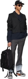 ADER error Grey Wool Pollution Trousers