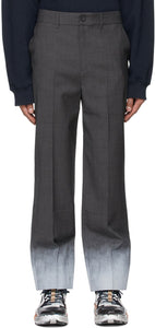 ADER error Grey Wool Pollution Trousers - Pantalon de pollution de la laine de la laine grise - Ader 오류 회색 양모 오염 바지