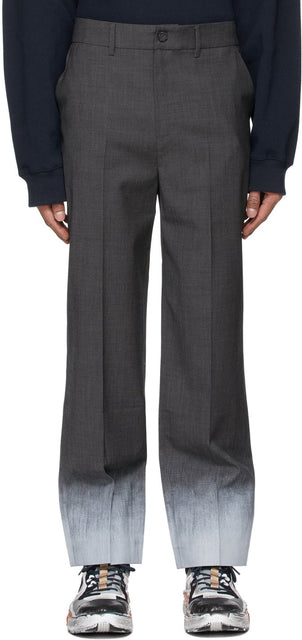 ADER error Grey Wool Pollution Trousers - Pantalon de pollution de la laine de la laine grise - Ader 오류 회색 양모 오염 바지