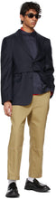 ADER error Navy Croll Shirt