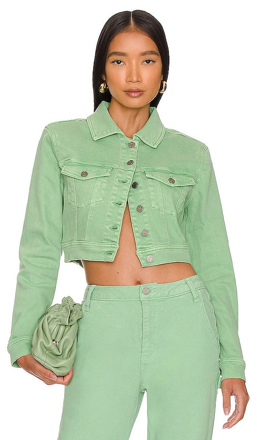 AFRM Magda Jean Jacket in Green Afrm Magda Jean Veste en vert 绿色的Afrm Magda Jean夹克