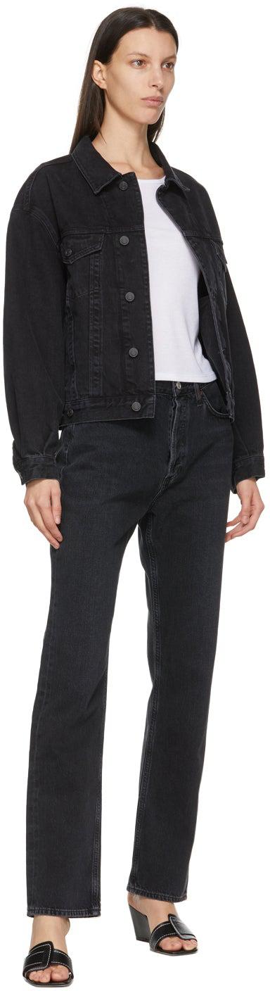 AGOLDE Black Denim Charli Jacket BlackSkinny