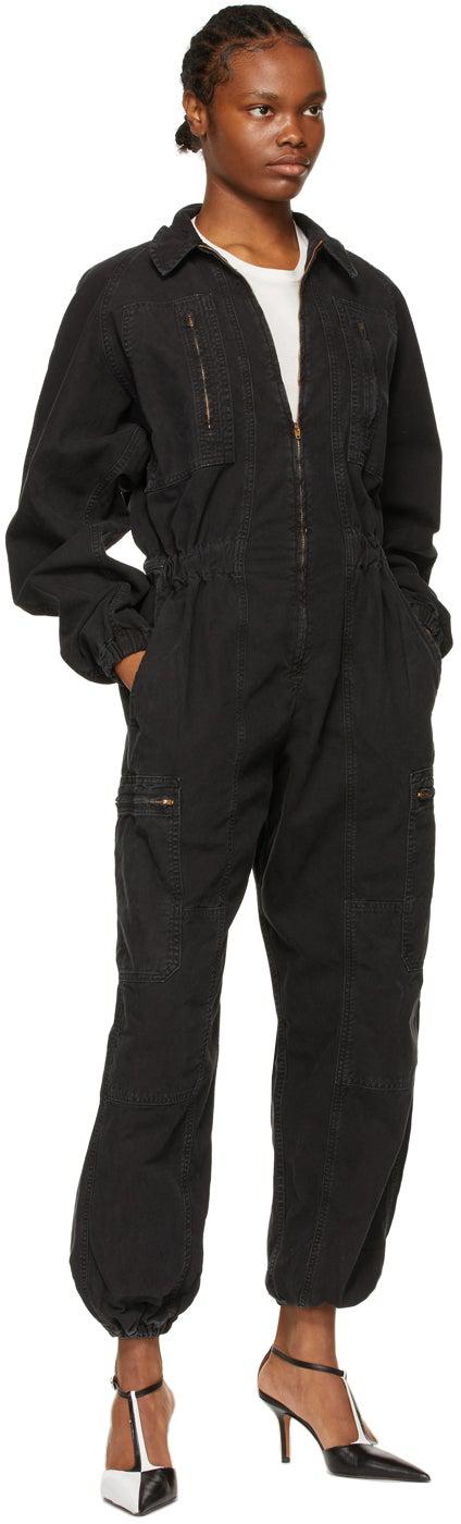 AGOLDE Black Marin Utility Zip Jumpsuit