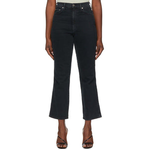 AGOLDE Black Pinch Waist High Rise Kick In Realm Jeans
