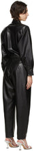 AGOLDE Black Vegan Leather '80s Jumpsuit