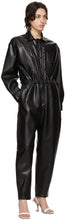 AGOLDE Black Vegan Leather '80s Jumpsuit