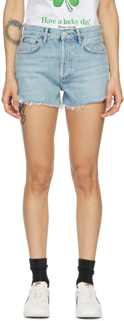 AGOLDE Blue Parker Vintage Shorts - Agolde Blue Parker Vintage Shorts - Agolde 블루 파커 빈티지 반바지