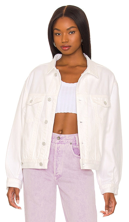 AGOLDE Charli Jacket in White Veste Agolde Charli en blanc 白色的Agolde Charli夹克