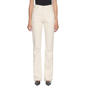AGOLDE Off-White Vintage High Rise Flare Jeans