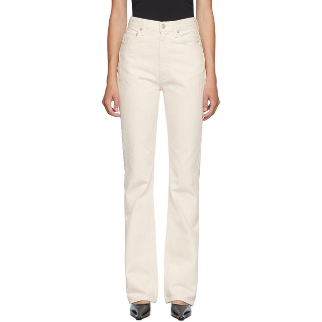 AGOLDE Off-White Vintage High Rise Flare Jeans
