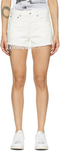 AGOLDE White Parker Vintage Shorts - Short vintage parker blanc Agolde - Agolde 화이트 파커 빈티지 반바지