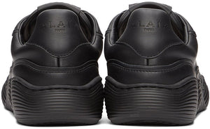 ALAÃA Black Calfskin Wave Sneakers