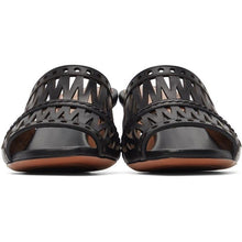 ALAÃA Black Openwork Decoupe Sandals