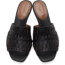 ALAÃA Black Openwork Decoupe Sandals