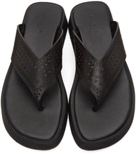 ALAÃA Black Vienne Plastron Platform Sandals